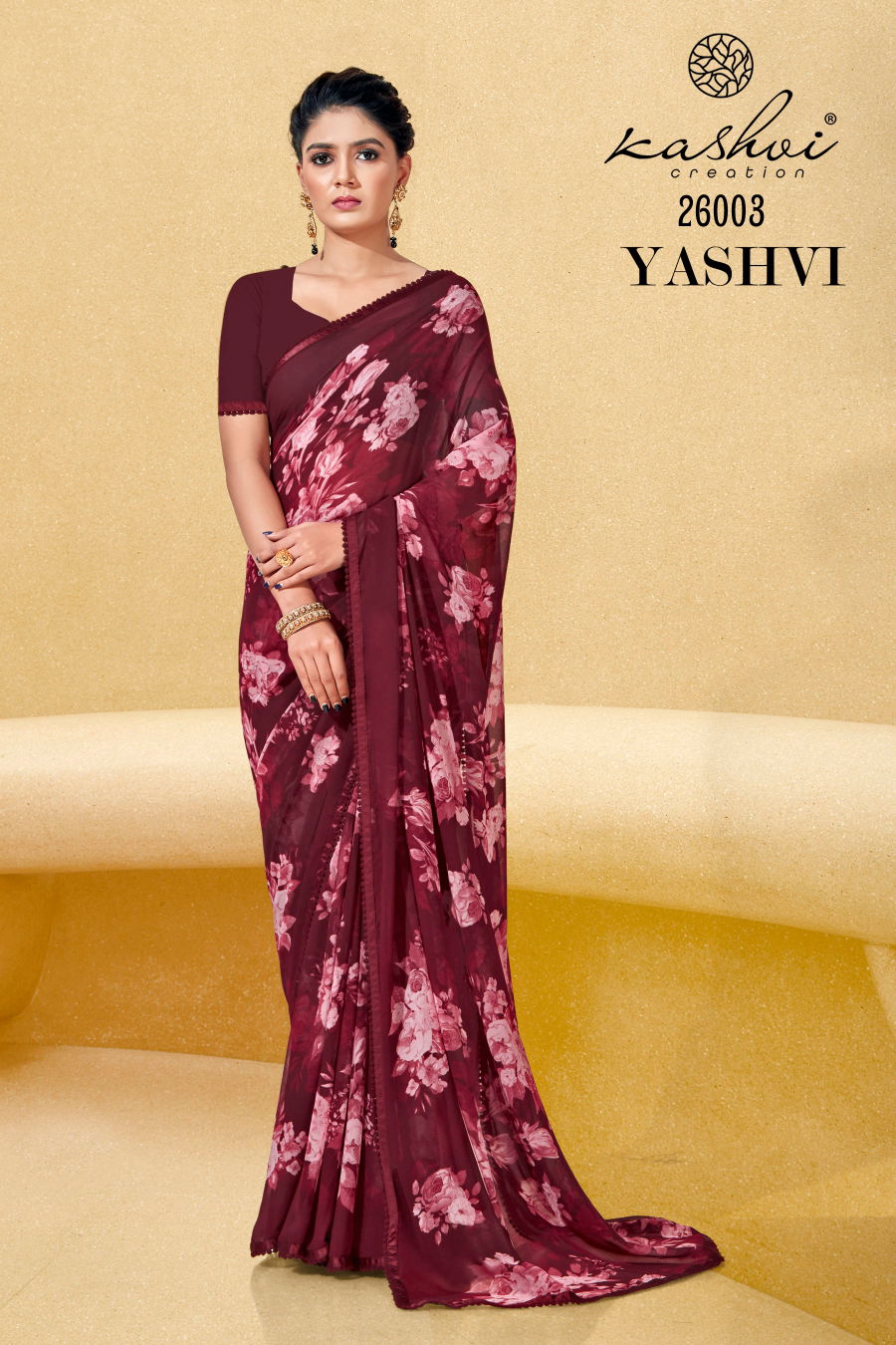 Yashvi By Kashvi 26001-26008 Georgette Sarees Catalog